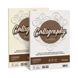 Carta CALLIGRAPHY CANVAS 100gr A4 50fg bianco 01 FAVINI