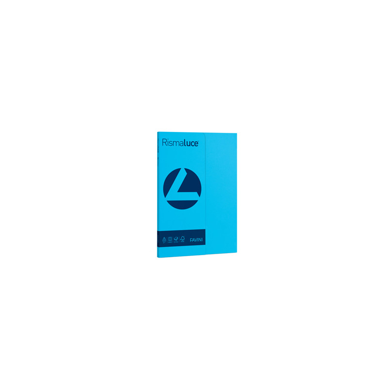 Carta RISMALUCE SMALL A4 200gr 50fg azzurro 55 FAVINI