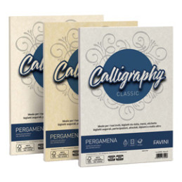 Carta CALLIGRAPHY PERGAMENA 190gr A4 50fg crema 05 FAVINI