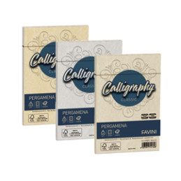 25 buste CALLIGRAPHY PERGAMENA 120x180mm 90gr crema FAVINI