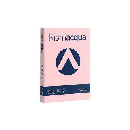 Carta RISMACQUA 200gr A4 125fg rosa 10 FAVINI