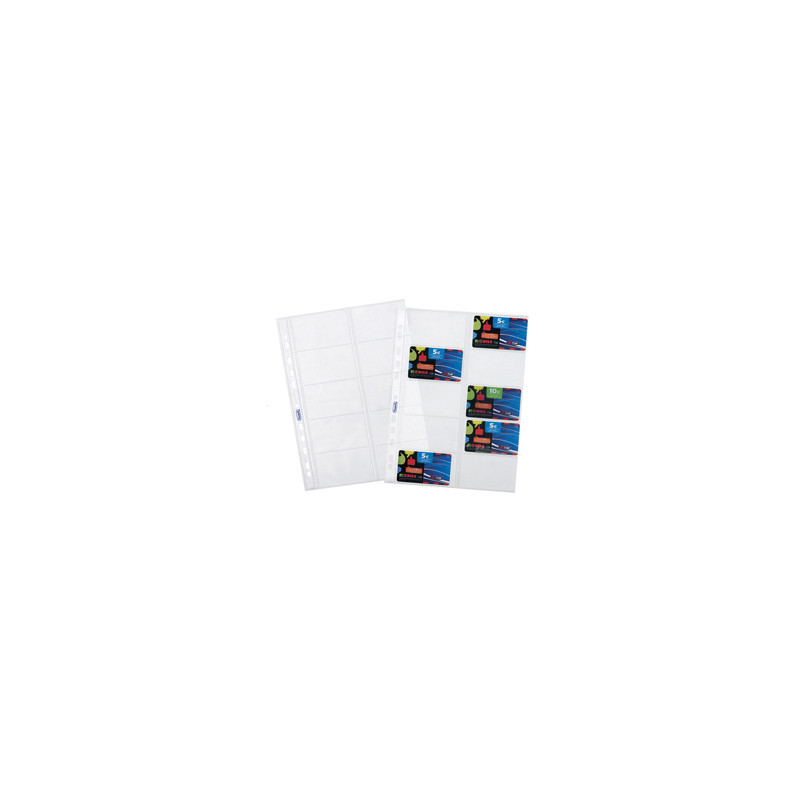 10 BUSTE FORATE PORTA CARDS 21,5X29,7CM FAVORIT