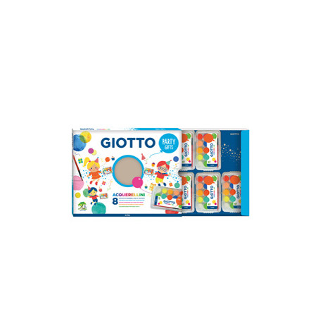 Set 8 astucci da 15 acquerellini Party Gifts Giotto