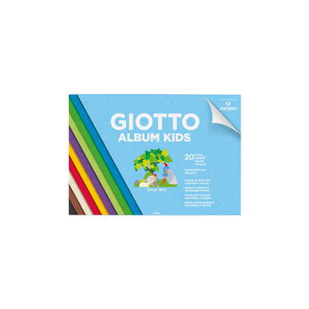 Album Kids Carta colorata 2+ f.to A4 120gr 20fg Giotto