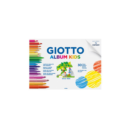 Album Kids 5+ f.to A4 90gr 30fg Giotto