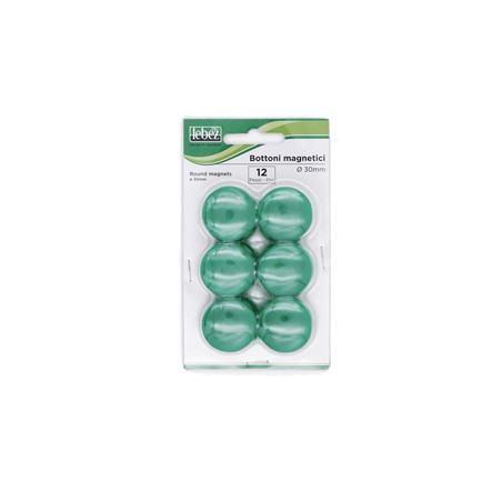 BLISTER 12 MAGNETI MR-30 VERDE DIAM.30MM