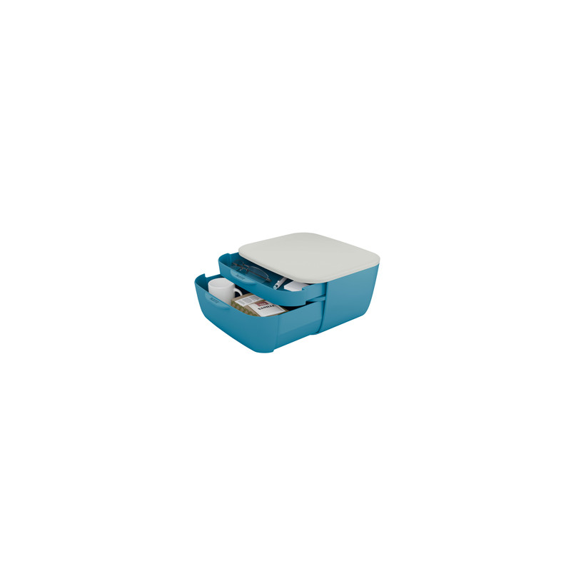 Cassettiera 2 scomparti blu Cosy Leitz