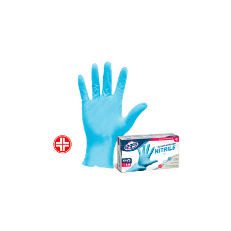 100 guanti in nitrile non talcato tg. XL azzurro uso medicale