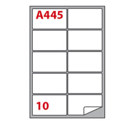 etich  adesiv. A/445 bianca 100fg A4 99,6x57mm (10eti/fg) Markin