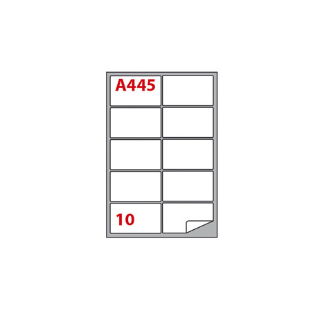 etich  adesiv. A/445 bianca 100fg A4 99,6x57mm (10eti/fg) Markin