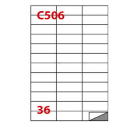 etich  adesiv. C/506 bianca 100fg A4 70x25mm (36et/fg) Markin