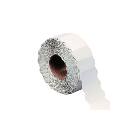 Rotolo 1500 Etich. 26x12mm bianche rimovibili a onda Markin