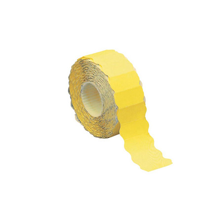 Rotolo 1500 Etich. 26x12mm giallo fluo permanenti a onda Markin