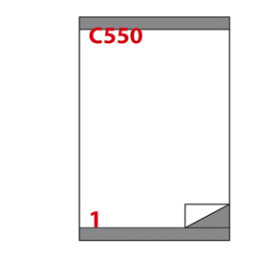 etich  adesiv. C/550 bianca 100fg A4 210x280mm (1et/fg) Markin