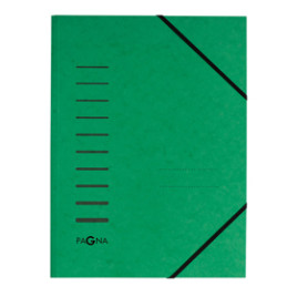 Cartellina verde con elas  in cartoncino A4 PAGNA