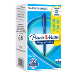 Special pack 30+ 6 penna sfera scatto FLEXGRIP ULTRA 1.0 blu PAPERMATE