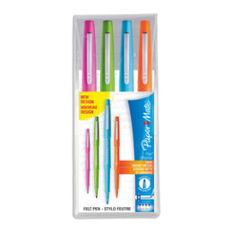 BUSTA 4 COLORI FUN PENNARELLO FLAIR NYLON PAPERMATE