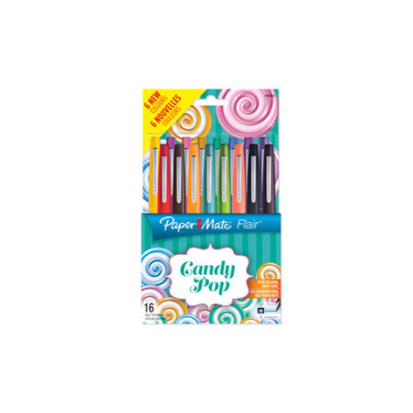 Astuccio 16 colori Candy Pop Pennarello Flair Nylon Papermate