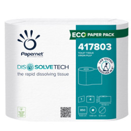 Pacco 4RT Carta igienica 850 strappi Dissolvetech Papernet