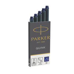 5 CARTUCCE PARKER QUINK BLU PERMANENTE