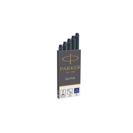 5 CARTUCCE PARKER QUINK BLU PERMANENTE