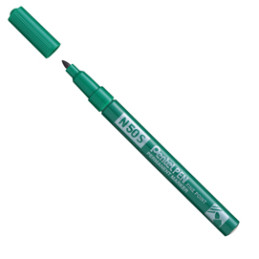 Marcatore N50 slim verde punta tonda 3,18mm Pentel