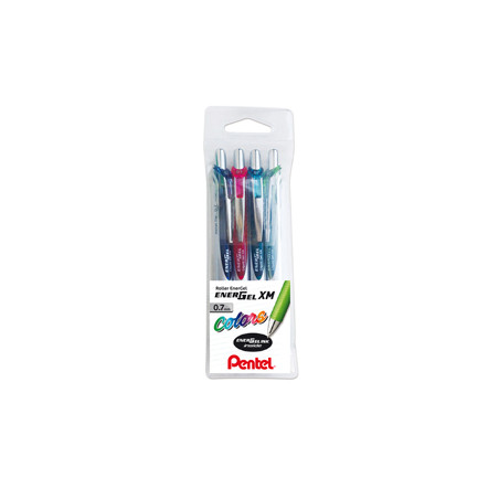 Astuccio 4 colori roller scatto ENERGEL XM Click PENTEL