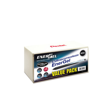 Valuepack 20+4 roller ENERGel Slim BL437 nero 0.7mm Pentel