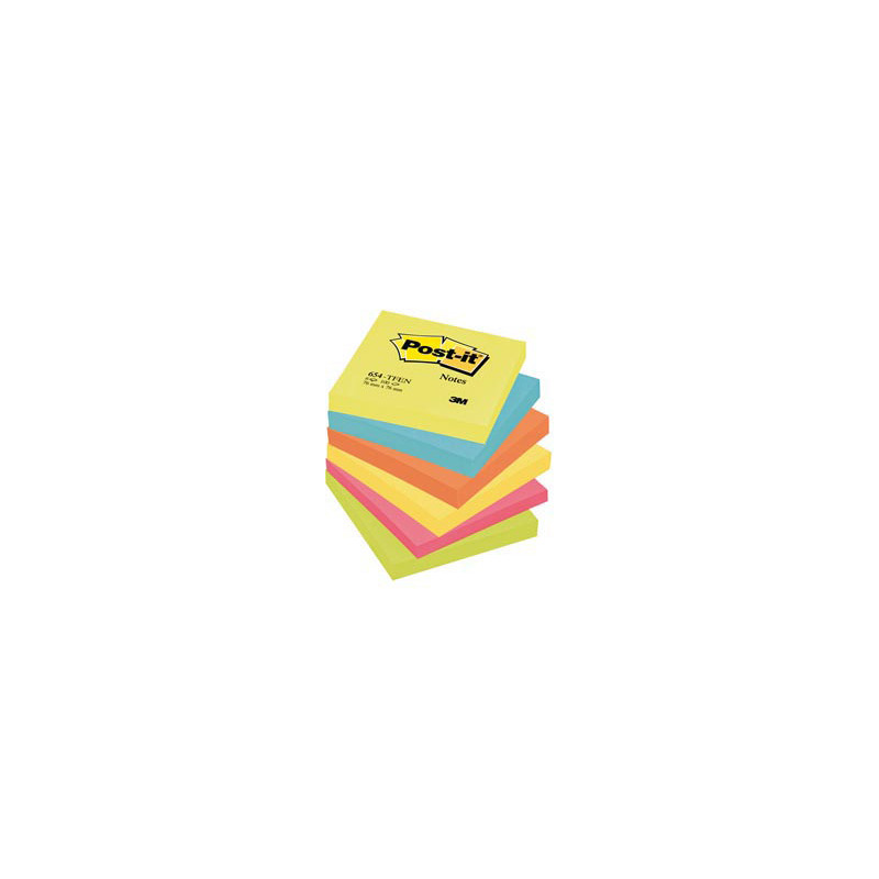 BLOC. 100foglietti Post-it® 76x76mm 654-TFEN ENERGY 72GR ASSORTITO