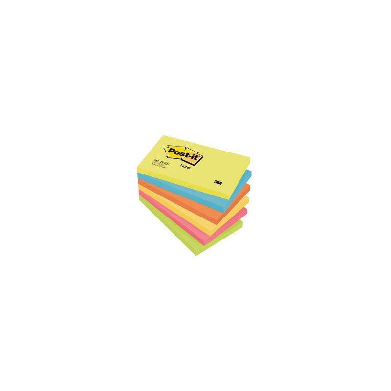 BLOC. 100foglietti Post-it® 76x127mm 655-TFEN ENERGY 72GR ASSORTITO