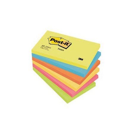 BLOC. 100foglietti Post-it® 76x127mm 655-TFEN ENERGY 72GR ASSORTITO