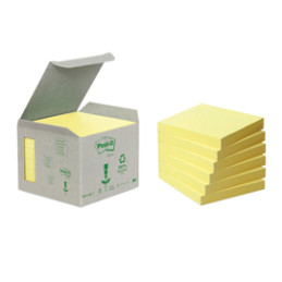 BLOC. 100foglietti Post-it® Notes Green 76x76mm 654-1B GIALLO