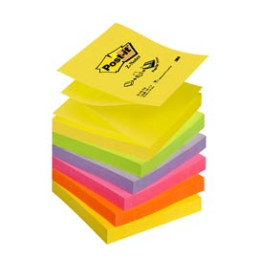 BLOC. Post-it® Super Sticky Z-Notes 76x76mm 100fg R330-NR NEON