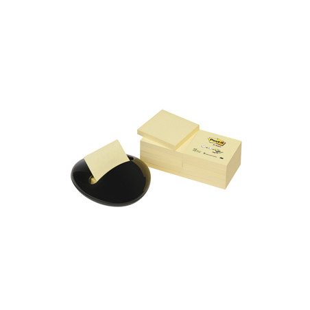 DISPENSER STONE NERO+12 RICARICHE 100fg Post-it® Z-Notes 76x76mm Giallo Canary™