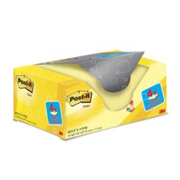 VALUE PACK 16+4 BLOC. 100fg Post-it® Giallo Canary™ 38x51mm 72GR 653CY-VP20