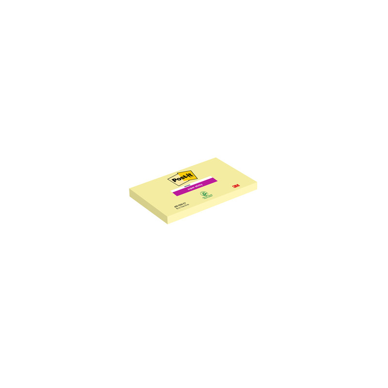 BLOC. 90foglietti Post-it® SuperSticky Giallo Canary™ 76x127mm 655-12SS-CY