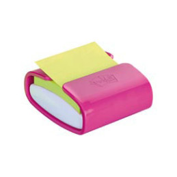 DISPENSER PRO fucsia +1 Post-it® Super Sticky Z-Notes fuxia 76x76mm