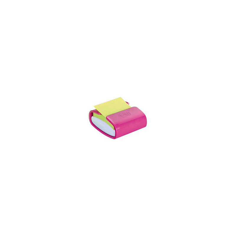 DISPENSER PRO fucsia +1 Post-it® Super Sticky Z-Notes fuxia 76x76mm