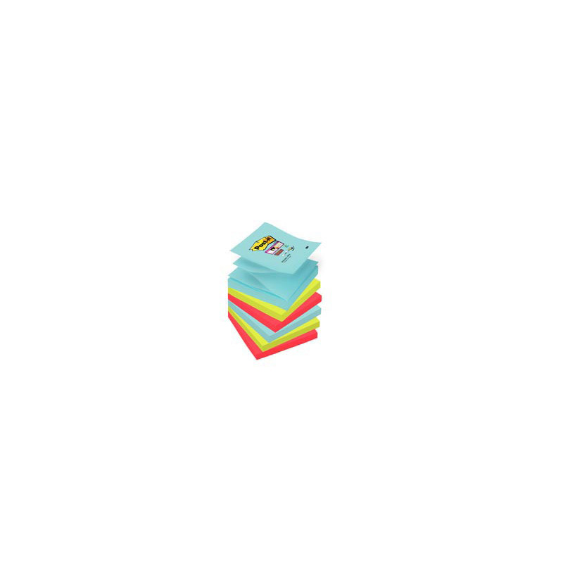 BLOC. 90foglietti Post-it® Super Sticky Z-Notes 76x76mm R330-6SS-MIA MIAMI