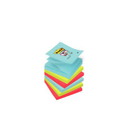 BLOC. 90foglietti Post-it® Super Sticky Z-Notes 76x76mm R330-6SS-MIA MIAMI