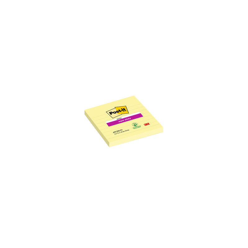 BLOC. 70fg Post-it® Giallo Canary™ 101x101mm A RIGHE f.to XL 675-SS3CY-EU