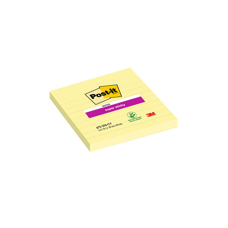 BLOC. 70fg Post-it® Giallo Canary™ 101x101mm A RIGHE f.to XL 675-SS3CY-EU