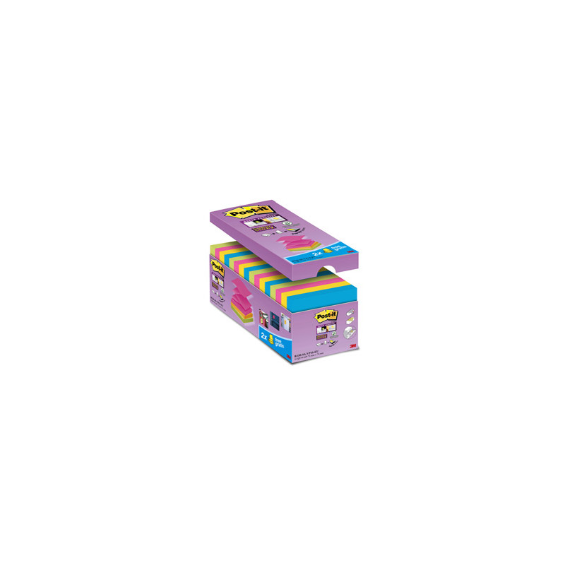 VALUE PACK 16 BLOC. 90fg Post-it® Super Sticky Z-notes 76X76MM R-330-SS-VP16