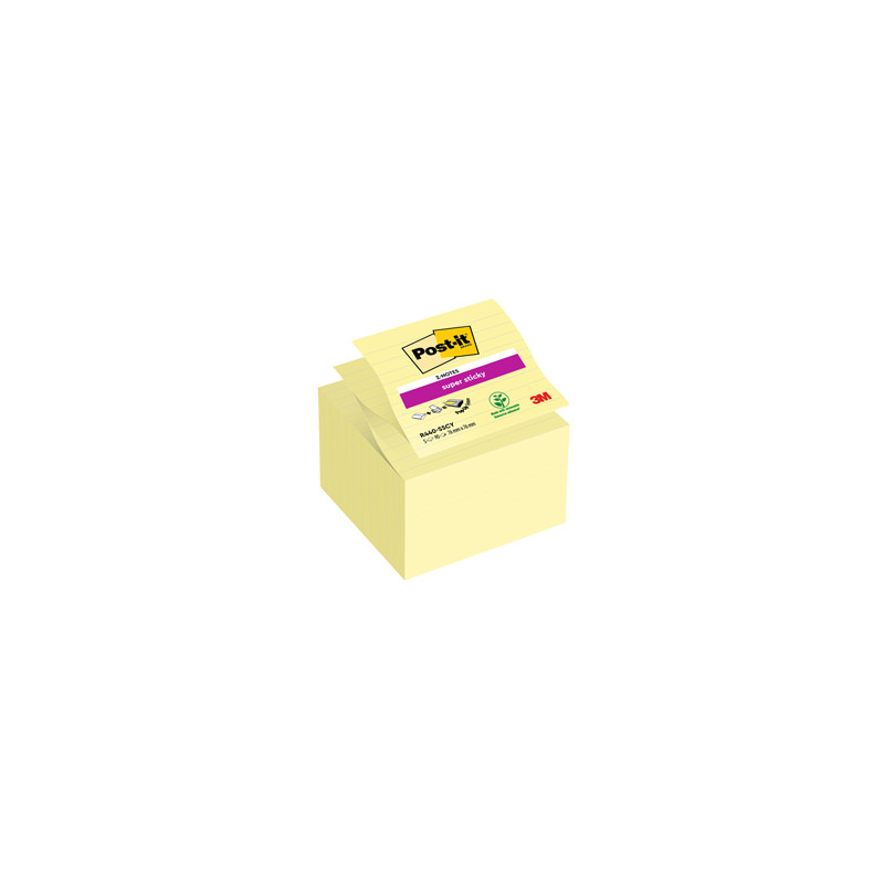 RICARICA 90foglietti Post-it® Super Sticky 101x101mm righe R440-SSCY GIALLO C