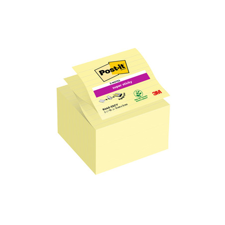 RICARICA 90foglietti Post-it® Super Sticky 101x101mm righe R440-SSCY GIALLO C