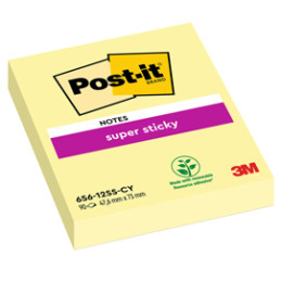 BLOC. 90foglietti Post-it® Super Sticky Giallo Canary™ 47.6x76mm 656-12SS-CY-EU