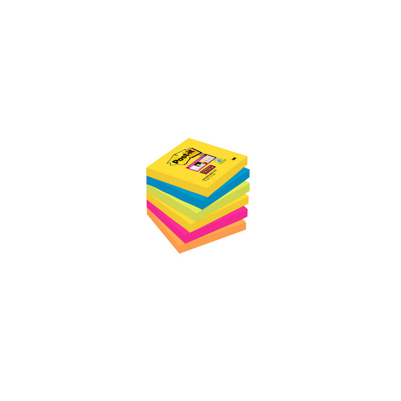 BLOC. 90foglietti Post-it® Super Sticky 76x76mm 654-6SS RIO-EU RIO DE JANEIRO