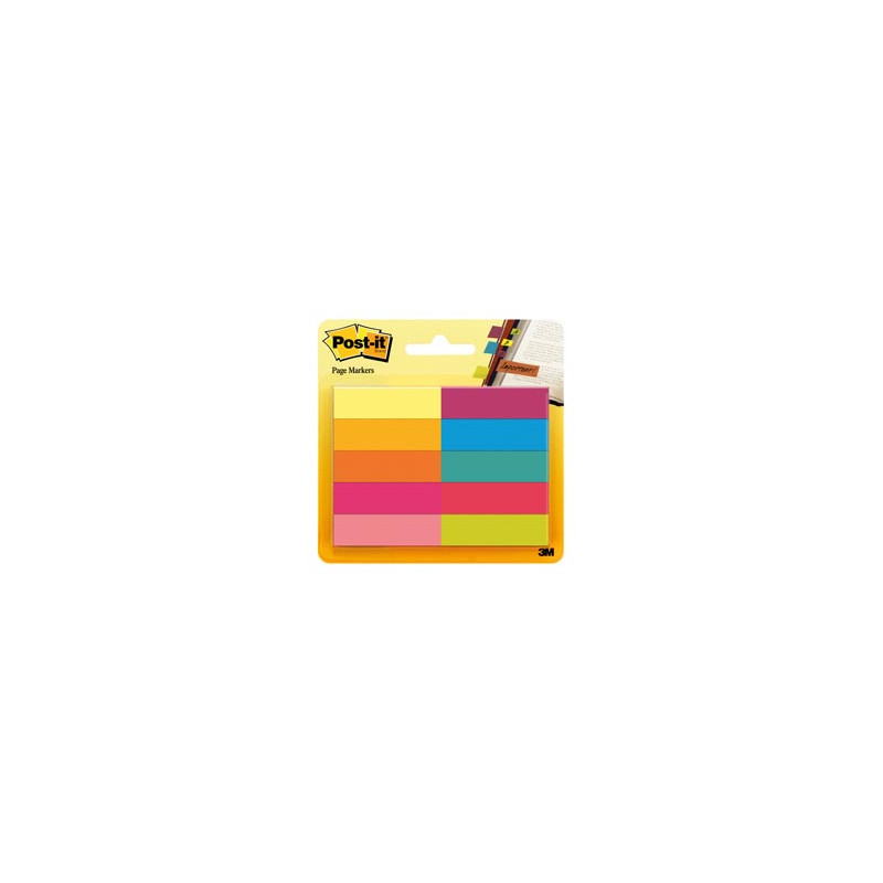 SEGNAPAGINA Post-it® 670-10AB-EU 500FG in 10COLORI INDEX 12,7x44mm in CARTA