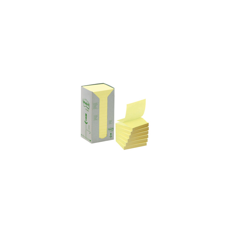 BLOC. 100foglietti Post-it® Z-Notes Green 76x76mm R330-1T GIALLO RICICL.100