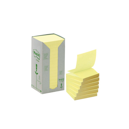 BLOC. 100foglietti Post-it® Z-Notes Green 76x76mm R330-1T GIALLO RICICL.100